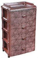 картинка Комод АЛЬТЕРНАТИВА М6874 Лаура 4-х секцион. широкий (венге) от магазина Tovar-RF.ru