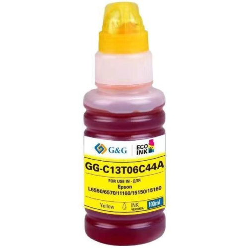 картинка чернила g&g gg-c13t06c44a №112 желтый 100мл для epson l6550/6570/11160/15150/15160 магазин Tovar-RF.ru являющийся официальным дистрибьютором в России картинка чернила g&g gg-c13t06c44a №112 желтый 100мл для epson l6550/6570/11160/15150/15160 от магазина Tovar-RF.ru