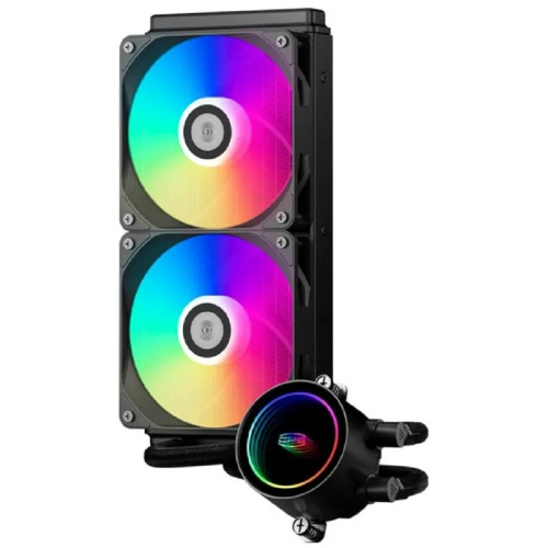 картинка система охлаждения/ pccooler da240 argb bk (270w, 240mm, black, argb/ fans: 2x120mm, 73.6cfm, -dba, 1800rpm/ pump height 55mm, -dba, 3000rpm, rad thickness 27mm/ s: 1851, 1700, 1200, 20xx, 115x, am5, магазин Tovar-RF.ru являющийся официальным дистрибьютором в России картинка система охлаждения/ pccooler da240 argb bk (270w, 240mm, black, argb/ fans: 2x120mm, 73.6cfm, -dba, 1800rpm/ pump height 55mm, -dba, 3000rpm, rad thickness 27mm/ s: 1851, 1700, 1200, 20xx, 115x, am5, от магазина Tovar-RF.ru