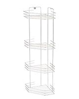 картинка Полка угловая РЫЖИЙ КОТ Полка угловая четырехъярусная 20,5*20,5*72 см хром (310849) от магазина Tovar-RF.ru