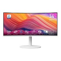 картинка msi modern 34" md342cqpw white {va curved 3440x1440 120hz 1ms 3000:1 21:9 300cd 2xhdmi displayport 2xusb usb-c speaker tilt swivel height white cable} от магазина Tovar-RF.ru
