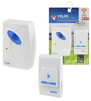 картинка Звонок беспроводной VOLPE (UL-00002401) UDB-Q025 W-R1T1-16S-80M-WH от магазина Tovar-RF.ru