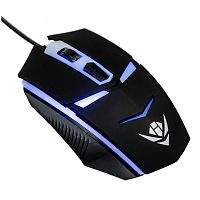 картинка мышь mog-02u nakatomi gaming mouse - игровая, 4 кнопки + ролик, 7-ми цветная подсветка, usb, черная  от магазина Tovar-RF.ru