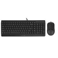 картинка клавиатура + мышь a4tech fstyler f1512 клав:черный мышь:черный usb (f1512 black) от магазина Tovar-RF.ru