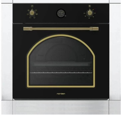 картинка духовой шкаф электрический norden nrd 6000 bl rustic черный от магазина Tovar-RF.ru