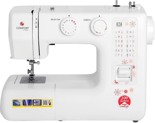 картинка швейная машина comfort sakura 100 белый магазин Tovar-RF.ru являющийся официальным дистрибьютором в России картинка швейная машина comfort sakura 100 белый от магазина Tovar-RF.ru