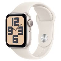 картинка apple watch se (2024) 40mm starlight aluminium case with starlight sport band - s/m (mxef3ll/a) от магазина Tovar-RF.ru