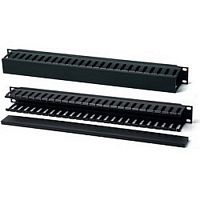 картинка hyperline cm-2u-pl-cov кабельный организатор с пластиковыми кольцами и крышкой, 19", 2u от магазина Tovar-RF.ru