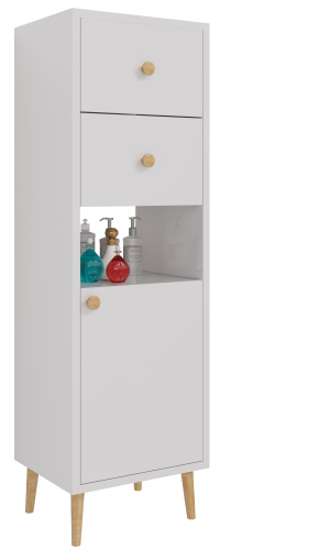 картинка Шкаф LUNO, 35см, напольный, правый, 1дв.,2 ящ., 1 откр. полка,белый глянец магазин Tovar-RF.ru являющийся официальным дистрибьютором в России фото 4 картинка Шкаф LUNO, 35см, напольный, правый, 1дв.,2 ящ., 1 откр. полка,белый глянец от магазина Tovar-RF.ru фото 4