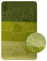 картинка Коврики для ванной САНАКС 00206 SILVER Коврик в ванную двойной ЗЕЛЁНЫЙ 60х100+50х60 см 100% полиэстер от магазина Tovar-RF.ru