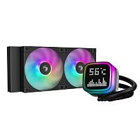 картинка сжо deepcool lp240 argb soc-am5/am4/1200/1700/1851 черный 4-pin 38.71db al lcd 300w 1410gr ret (r-lp240-bkmsnc-g-1) от магазина Tovar-RF.ru