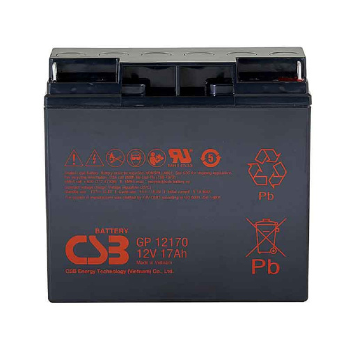 картинка csb батарея gp12170 (12v 17ah) b3 (под болт м5 с гайкой) от магазина Tovar-RF.ru