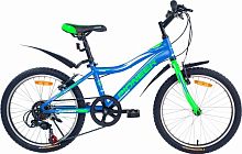картинка велосипед pioneer boomer 20"/11" blue-green-whiteот магазина Tovar-RF.ru