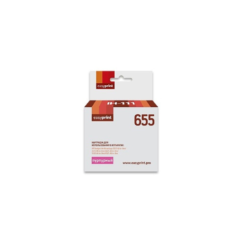 картинка easyprint cz111ae картридж (ih-111) № 655, для hp deskjet ia 3525/4615/5525/6525 , пурпурный, с чипом от магазина Tovar-RF.ru