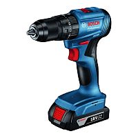 картинка Дрель-шуруповерт аккумуляторная Bosch Аккумуляторная ударная дрель-шуруповёрт Bosch GSB 185-Li (2АКБ и ЗУ), 18В, 2А*ч, кейс (06019K310) от магазина Tovar-RF.ru