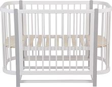 картинка кроватка polini кроватка детская polini kids simple 350, белый-серый (1кор) от магазина Tovar-RF.ru