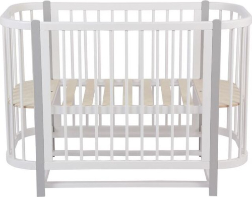 картинка кроватка polini кроватка детская polini kids simple 350, белый-серый (1кор) от магазина Tovar-RF.ru