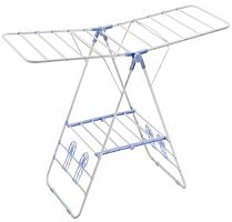 картинка РЫЖИЙ КОТ Сушилка для белья напольная двухуровневая CD-03, с держателями для обуви, 133*50*92 см (109603) от магазина Tovar-RF.ru