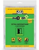 картинка Сетка москитная на дверь с магнитами NADZOR Сетка москитная на дверь с магнитами, белая, в пакете, MSN020MPW от магазина Tovar-RF.ru