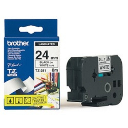 картинка brother tze-251 картридж с лентой (p-touch, 24мм, черный на белом) (tze251) магазин Tovar-RF.ru являющийся официальным дистрибьютором в России картинка brother tze-251 картридж с лентой (p-touch, 24мм, черный на белом) (tze251) от магазина Tovar-RF.ru