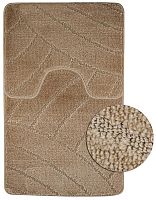 картинка Коврики для ванной САНАКС 00287 CLASSIC UNI ПОЛОСКИ Коврик в ванную двойной КОРИЧНЕВЫЙ 55х90+ 45х55 см 100% полиэстер от магазина Tovar-RF.ru