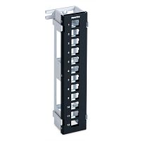 картинка hyperline ppwbl-12 модульная настенная патч-панель на 12 портов, для модулей keystone jack, с подставкой от магазина Tovar-RF.ru