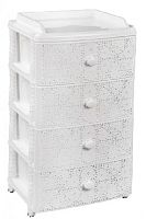картинка Комод АЛЬТЕРНАТИВА М6791 Лаура 4-х секцион. широкий (белый) от магазина Tovar-RF.ru