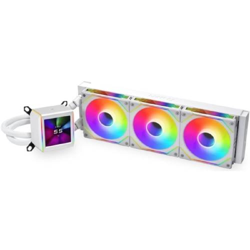 картинка кулер для процессора lian li galahad ii lcd sl-infinity 360 white (g89.ga2alcd36inw.00) от магазина Tovar-RF.ru