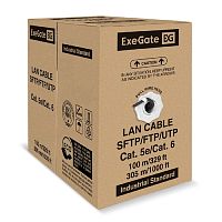 картинка exegate ex301068rus кабель exegate special futp4-c5e-cu-s24-out-pe-bk-305-fluke ftp 4 пары кат.5e медь, 0.48мм (24awg), fluke® test pass, экран, внешн., без троса, 305м, черн., pe от магазина Tovar-RF.ru