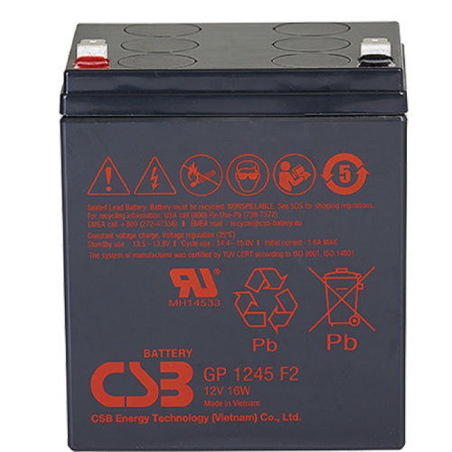 картинка csb батарея gp1245 (12v 4,5ah/16w) магазин Tovar-RF.ru являющийся официальным дистрибьютором в России картинка csb батарея gp1245 (12v 4,5ah/16w) от магазина Tovar-RF.ru