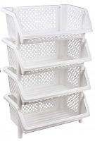 картинка Этажерка АЛЬТЕРНАТИВА М6528 Универсал 4-х секцион. (белый) от магазина Tovar-RF.ru