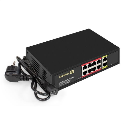 картинка exegate ex299023rus коммутатор неуправляемый exegate edgs-1010d.8poe-120w (10-портовый гигабитный utp 10/100/1000 base-t: 8 портов ieee 802.3af (poe), мощность poe: 15,4w, суммарно 120w, 2 порта rj45 магазин Tovar-RF.ru являющийся официальным дистрибьютором в России картинка exegate ex299023rus коммутатор неуправляемый exegate edgs-1010d.8poe-120w (10-портовый гигабитный utp 10/100/1000 base-t: 8 портов ieee 802.3af (poe), мощность poe: 15,4w, суммарно 120w, 2 порта rj45 от магазина Tovar-RF.ru
