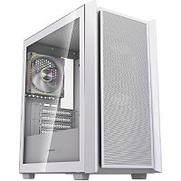 картинка powercase корпус mistral sm03 argb, tempered glass, 3x120mm argb pwm fans, белый, matx  (cmmsm03w-a3) от магазина Tovar-RF.ru