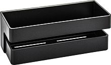 картинка Полочка для ванной BRIMIX 5679 Полочка прямая из высокопрочного АБС пластика, ЧЕРНАЯ матовая, глубокая . от магазина Tovar-RF.ru