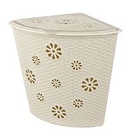 картинка Корзина для белья АЛЬТЕРНАТИВА М2029 Плетенка 45л угловая (сл.кость) от магазина Tovar-RF.ru