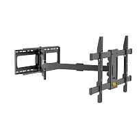 картинка kromax dix-30 black, кр. стал. наст. для tv 32"-65", max 60 кг, 5 ст св., нак. ±10°, пов.90°, от ст. 85-1080 мм, max vesa 600x400 мм. от магазина Tovar-RF.ru