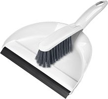 картинка HOMVER Good щетка-сметка с совком с кромкой (белый) 223200929/01 от магазина Tovar-RF.ru