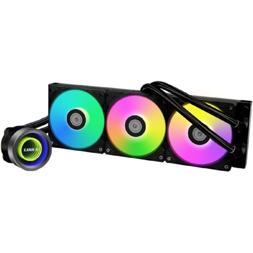 картинка система водяного охлаждения lian-li ga ii trinity 360 black soc-am5/am4/1151/1200/1700 al+cu ret (g89.ga2t36b.00) от магазина Tovar-RF.ru