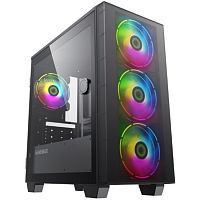 картинка gamemax aero mini matx case, black, w/o psu, w/1xusb3.0+1xusb2.0, w/3x12cm argb front fans gmx-12-rainbow-d), w/1x12cm argb rear fan (gmx-12-rainbow-d) от магазина Tovar-RF.ru
