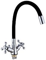 картинка Смеситель GOTA ROCIO G095532-GOTA Barcelona Смеситель д/кухни с 2-мя рукоятками с высоким силиконовым изливом, креп. гайка от магазина Tovar-RF.ru