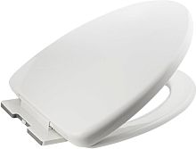 картинка Сиденье для унитаза ARTICPLAST 7002 универсальное с системой плавного опускания микролифт из высокопрочного ABS пластика V - образное цвет белый от магазина Tovar-RF.ru