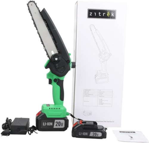 картинка Пила цепная аккумуляторная ZITREK GreenSaw 20 Extra power (20В, 4,0Ач Li-ion аккум. 1шт, ЗУ) 082-1851-1 магазин Tovar-RF.ru являющийся официальным дистрибьютором в России картинка Пила цепная аккумуляторная ZITREK GreenSaw 20 Extra power (20В, 4,0Ач Li-ion аккум. 1шт, ЗУ) 082-1851-1 от магазина Tovar-RF.ru