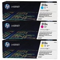 картинка hp cf440am картридж cf381a, cf382a, cf383a, cyan/yellow/magenta, 3-pack {laserjet pro mfp m476, (2700стр.)} от магазина Tovar-RF.ru