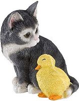 картинка Фигурка садовая PARK Фигурка садовая Котенок рыжий с уточкой H-19см (169433) от магазина Tovar-RF.ru