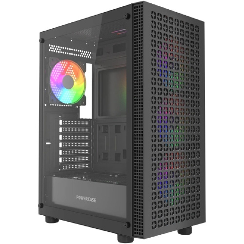 картинка Powercase Mistral EA18, Tempered Glass, 4x 120mm ARGB PWM Fan, чёрный, ATX  (CMAEA18-A4) от магазина Tovar-RF.ru