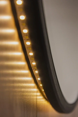 картинка Зеркало SHINE 80х80 см, метал. рама, черный, беск. сенсор, LED-подсветка, диммер магазин Tovar-RF.ru являющийся официальным дистрибьютором в России фото 2 картинка Зеркало SHINE 80х80 см, метал. рама, черный, беск. сенсор, LED-подсветка, диммер от магазина Tovar-RF.ru фото 2