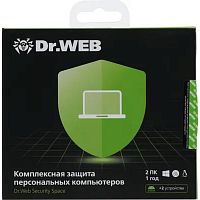 картинка bhw-b-12m-2-a3(a2) dr. web security space, картонная упаковка, на 12 месяцев,  на 2 пк (350931, 352409) от магазина Tovar-RF.ru