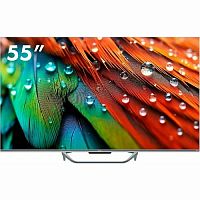 картинка 55" телевизор haier smart tv s4, qled, 4k ultra hd, серый, смарт тв, android tv [dh1vmzd01ru] от магазина Tovar-RF.ru