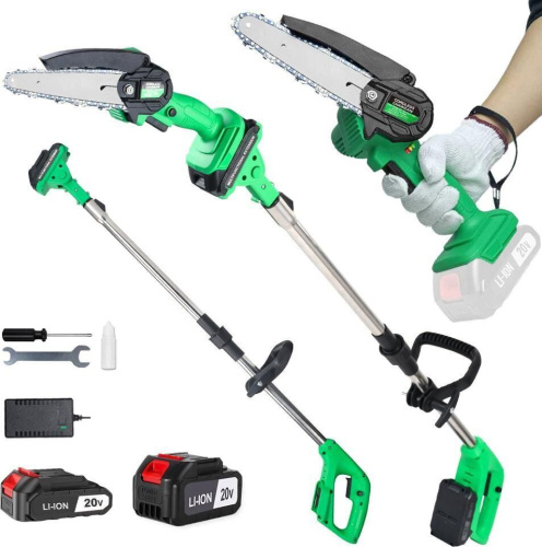 картинка Цепная пила-высоторез ZITREK GreenSaw 20 Plus (20В, Li-Ion аккум. 2шт. - 1x1,5Ач + 1x3,0Ач) 082-1856 от магазина Tovar-RF.ru