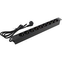 картинка exegate ex280848rus блок розеток exegate serverpro pdu-19h902 al-9s-eu1.8, 19",1u,алюм, 9schuko, евровилка, 1.8м от магазина Tovar-RF.ru